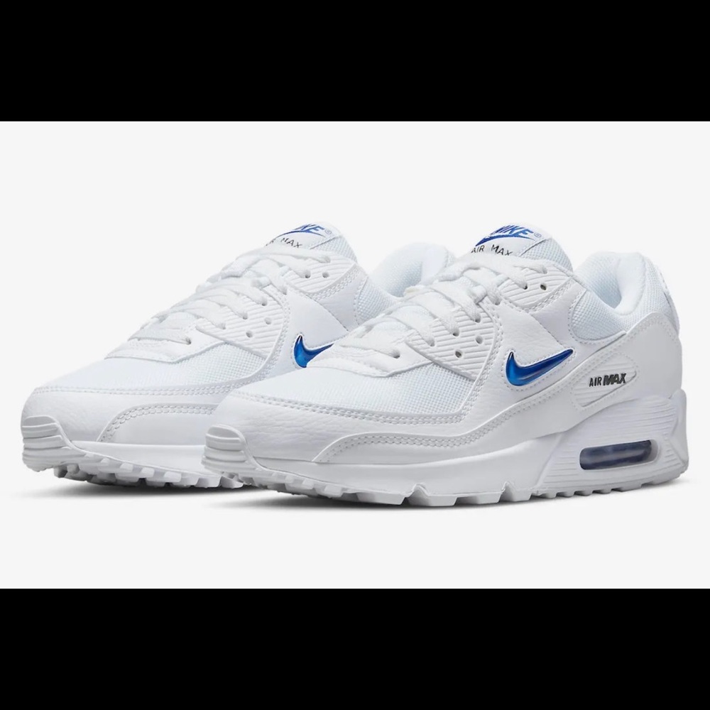 Nike Air Max 90 Jewel White "Game Royal" Shoes DV3503-100 Women's Size 7.5